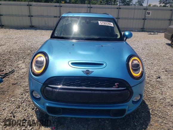 2019 MINI Hardtop 4 Door Cooper S with VIN WMWXU3C59K2H88618, listed as a Copart auction lot 57502265 with 38,180 mi miles and Salvage title. Bid and sale history available at DreamBid. Image 5.
