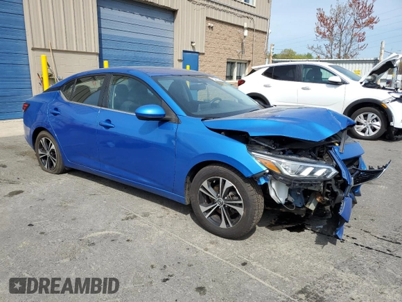 2021 Nissan Sentra SV with VIN 3N1AB8CVXMY294316, listed as a Copart auction lot 54166035 with 55,424 mi miles and Salvage Title. Bid and sale history available at carsss.com. Image 4.