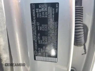 2024 Hyundai Santa Fe Calligraphy with VIN 5NMP5DG14RH014695, listed as a Copart auction lot 54276685 with Not provided miles and Salvage title. Bid and sale history available at DreamBid. Image 13.