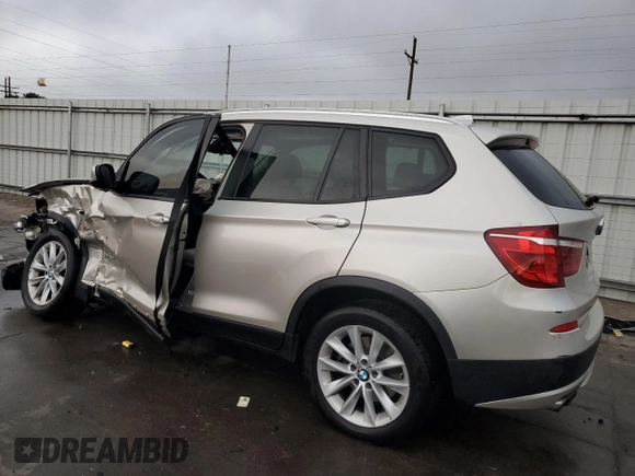 2013 BMW X3 xDrive28i with VIN 5UXWX9C58D0D06257, listed as a Copart auction lot 78524724 with 125,164 mi miles and Salvage Title. Bid and sale history available at carsss.com. Image 2.