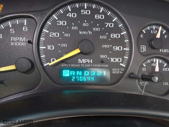 2001 Chevrolet Tahoe LT with VIN 1GNEC13T31R107668, listed as a IAAI auction lot 41629386 with 270,644 mi miles. Bid and sale history available at carsss.com. Image 7.