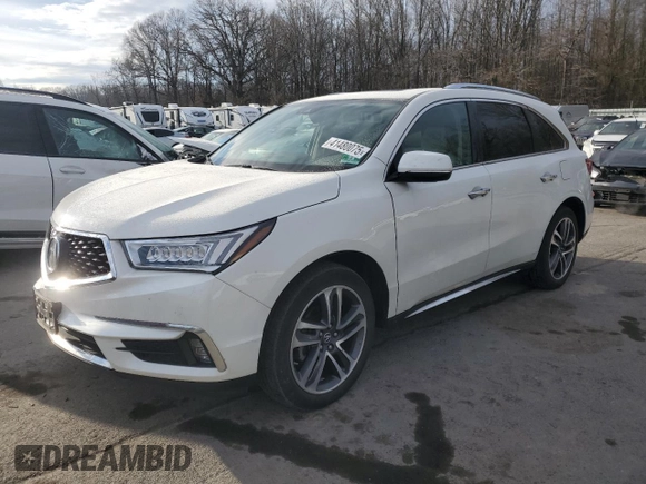 2018 Acura MDX Advance with VIN 5J8YD4H86JL027066, listed as a Copart auction lot 41480075 with 55,318 mi miles and Salvage Title. Bid and sale history available at carsss.com. Image 1.