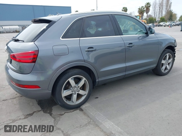 2015 Audi Q3 Premium Plus with VIN WA1EFCFSXFR009768, listed as a IAAI auction lot 41974476 with 53,013 mi miles and . Bid and sale history available at DreamBid. Image 4.