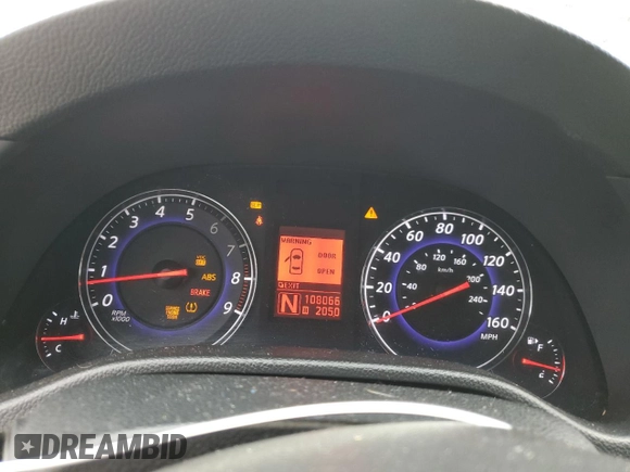 2008 Infiniti G35 x with VIN JNKBV61F58M270733, listed as a Copart auction lot 71760934 with 108,066 mi miles and Salvage Title. Bid and sale history available at DreamBid. Image 9.