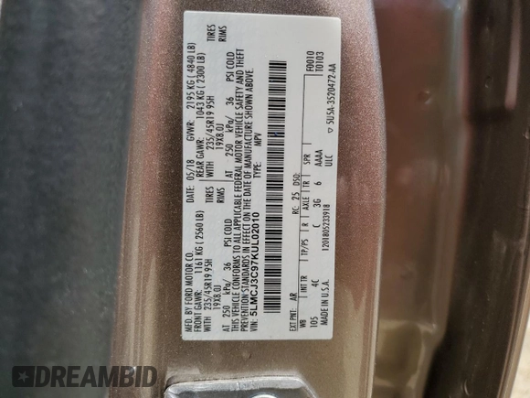 2019 Lincoln MKC Reserve with VIN 5LMCJ3C97KUL02010, listed as a Copart auction lot 57616845 with 73,501 mi miles and Non repairable. Bid and sale history available at DreamBid. Image 14.