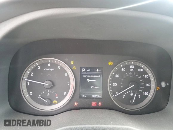 2018 Hyundai Tucson SEL Plus with VIN KM8J33A40JU722637, listed as a Copart auction lot 46035195 with 90,319 mi miles and Salvage Title. Bid and sale history available at carsss.com. Image 9.