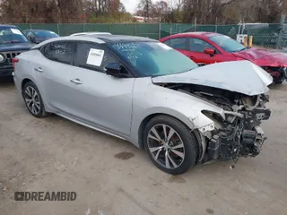 2017 Nissan Maxima SV with VIN 1N4AA6APXHC390556, listed as a IAAI auction lot 41004861 with 93,661 mi miles. Bid and sale history available at carsss.com. Image 1.