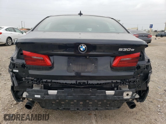 2018 BMW 5 Series 530e xDrive with VIN WBAJB1C54JG624157, listed as a Copart auction lot 51485545 with 111,659 mi miles and Salvage Title. Bid and sale history available at carsss.com. Image 6.