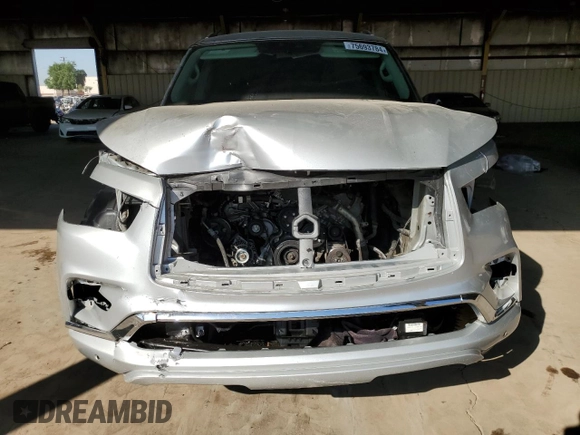 2021 Infiniti QX80 LUXE with VIN JN8AZ2AE0M9269735, listed as a Copart auction lot 75693784 with 0 mi miles and Salvage Title. Bid and sale history available at carsss.com. Image 5.