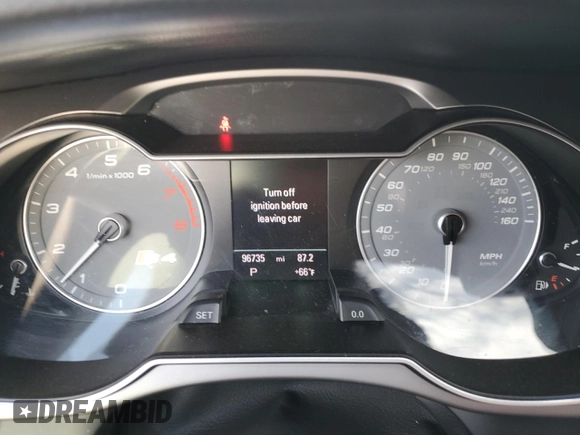 2013 Audi S4 Premium Plus with VIN WAUBGAFL3DA072335, listed as a Copart auction lot 73298004 with 96,735 mi miles and Salvage Title. Bid and sale history available at carsss.com. Image 9.