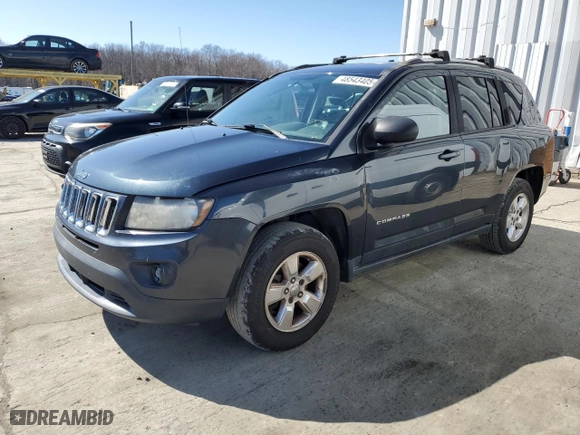 2014 Jeep Compass Sport with VIN 1C4NJCBA8ED882304, listed as a Copart auction lot 48543405 with 92,856 mi miles and Clean Title. Bid and sale history available at carsss.com. Image 1.