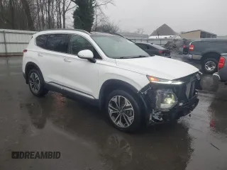 2020 Hyundai Santa Fe SEL with VIN 5NMS3CAA8LH150399, listed as a Copart auction lot 43323105 with 57,781 mi miles and Salvage Title. Bid and sale history available at carsss.com. Image 4.