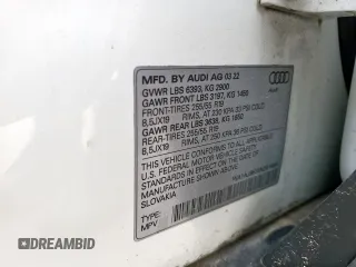 2022 Audi Q7 Premium z VIN WA1AJBF78ND014501, wystawiony jako Copart lot #58668255 z przebiegiem Nie podano mil oraz Szkoda całkowita • Salvage title. Historia ofert i sprzedaży dostępna na DreamBid. Obrazek 13.