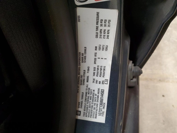2006 GMC Canyon SLE2 with VIN 1GTDT136868144503, listed as a Copart auction lot 79823034 with 198,772 mi miles and Salvage Title. Bid and sale history available at carsss.com. Image 12.