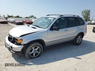 2003 BMW X5 3.0i with VIN 5UXFA53533LV91034, listed as a Copart auction lot 69153124 with 204,415 mi miles and Salvage Title. Bid and sale history available at carsss.com. Image 1.