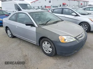 2003 Honda Civic LX with VIN 1HGEM22543L063847, listed as a IAAI auction lot 41899649 with 185,304 mi miles. Bid and sale history available at carsss.com. Image 1.