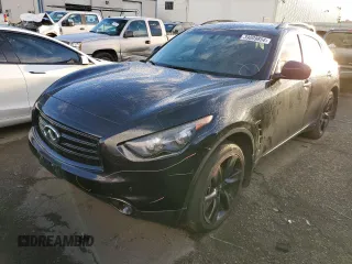 2015 Infiniti QX70 with VIN JN8CS1MW4FM481212, listed as a Copart auction lot 39809854 with 112,904 mi miles and Salvage Title. Bid and sale history available at DreamBid. Image 1.