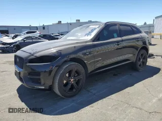 2018 Jaguar F-Pace 30t R-Sport with VIN SADCL2GX4JA329965, listed as a Copart auction lot 67172964 with 87,060 mi miles and Salvage title. Bid and sale history available at DreamBid. Image 1.