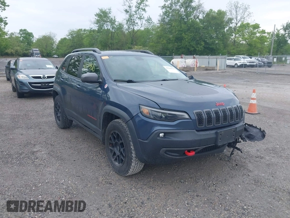 2019 Jeep Cherokee Trailhawk z VIN 1C4PJMBX1KD364100, wystawiony jako IAAI lot #42264518 z przebiegiem 117 020 mil mil oraz . Historia ofert i sprzedaży dostępna na DreamBid. Obrazek 1.