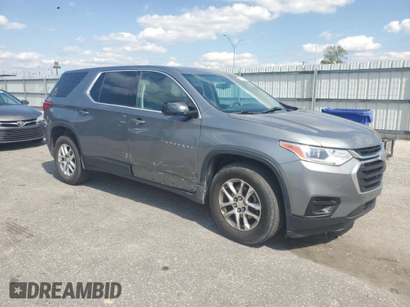 2019 Chevrolet Traverse LS z VIN 1GNERFKW4KJ194696, wystawiony jako Copart lot #51702385 z przebiegiem 129 453 mil mil oraz Szkoda całkowita • Salvage title. Historia ofert i sprzedaży dostępna na DreamBid. Obrazek 4.