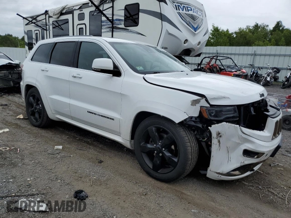2016 Jeep Grand Cherokee Overland with VIN 1C4RJFCG3GC364485, listed as a Copart auction lot 60727935 with 101,742 mi miles and Salvage title. Bid and sale history available at DreamBid. Image 4.