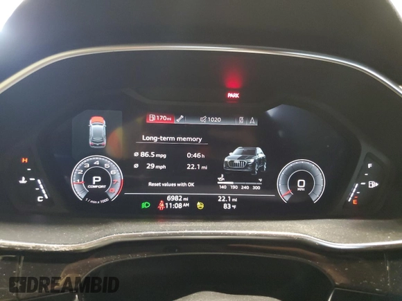 2024 Audi Q3 S line Premium Plus with VIN WA1EEDF37R1055403, listed as a Copart auction lot 60666185 with 6,982 mi miles and Salvage title. Bid and sale history available at DreamBid. Image 9.
