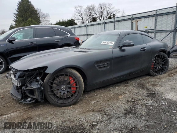 2016 Mercedes-Benz AMG GT S with VIN WDDYJ7JA9GA006390, listed as a Copart auction lot 84910144 with 54,370 mi miles and Salvage Title. Bid and sale history available at carsss.com. Image 1.