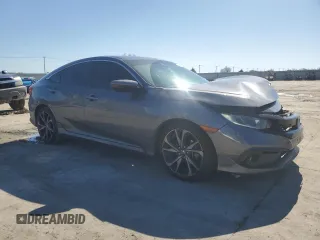 2020 Honda Civic Sedan Sport with VIN 2HGFC2F86LH505195, listed as a Copart auction lot 48663225 with 104,499 mi miles and Salvage Title. Bid and sale history available at carsss.com. Image 4.