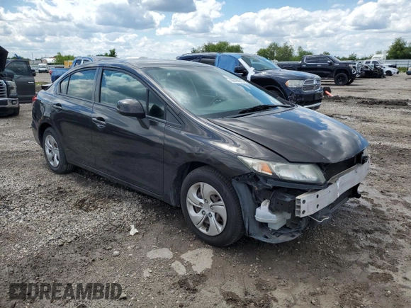 2013 Honda Civic LX z VIN 2HGFB2F56DH585866, wystawiony jako Copart lot #56435615 z przebiegiem 179 194 mil mil oraz Szkoda całkowita • Salvage title. Historia ofert i sprzedaży dostępna na DreamBid. Obrazek 4.