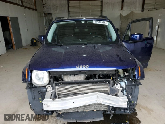 2017 Jeep Renegade Latitude with VIN ZACCJBBB2HPG45310, listed as a Copart auction lot 55949625 with 107,609 mi miles and Salvage title. Bid and sale history available at DreamBid. Image 5.
