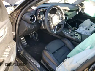 2019 Alfa Romeo Giulia Ti Sport with VIN ZARFANBNXK7605785, listed as a Copart auction lot 77092974 with 0 mi miles and Salvage Title. Bid and sale history available at carsss.com. Image 8.