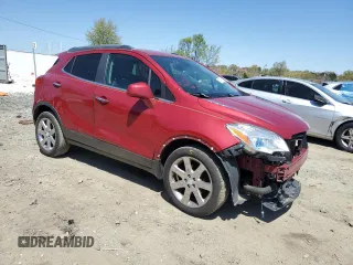 2013 Buick Encore Leather with VIN KL4CJCSB2DB105749, listed as a Copart auction lot 53475525 with 100,659 mi miles and Salvage Title. Bid and sale history available at carsss.com. Image 4.