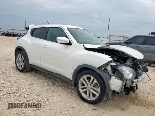 2015 Nissan Juke SV with VIN JN8AF5MR0FT507856, listed as a Copart auction lot 60616415 with 79,475 mi miles and Salvage title. Bid and sale history available at DreamBid. Image 4.