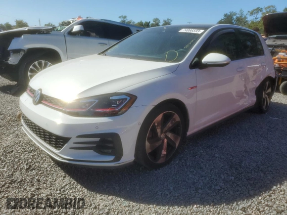 2019 Volkswagen Golf GTI S with VIN 3VW6T7AU0KM033587, listed as a Copart auction lot 74066593 with 26,554 mi miles. Bid and sale history available at carsss.com. Image 1.