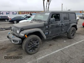 2024 Jeep Wrangler Sahara with VIN 1C4RJXP6XRW168603, listed as a Copart auction lot 59056565 with 5,625 mi miles and Non repairable. Bid and sale history available at DreamBid. Image 1.