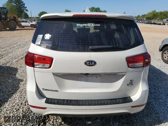 2016 Kia Sedona L with VIN KNDMA5C16G6208049, listed as a Copart auction lot 53080635 with 92,374 mi miles and Salvage Title. Bid and sale history available at carsss.com. Image 6.