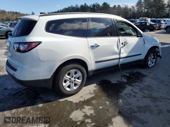 2017 Chevrolet Traverse LS with VIN 1GNKRFED4HJ101603, listed as a Copart auction lot 45803065 with 138,402 mi miles and Salvage title. Bid and sale history available at DreamBid. Image 3.
