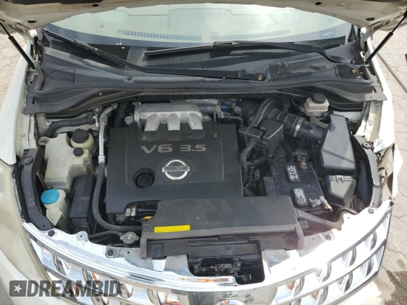 2007 Nissan Murano SL with VIN JN8AZ08W97W629528, listed as a Copart auction lot 59721065 with 256,660 mi miles and Salvage title. Bid and sale history available at DreamBid. Image 12.