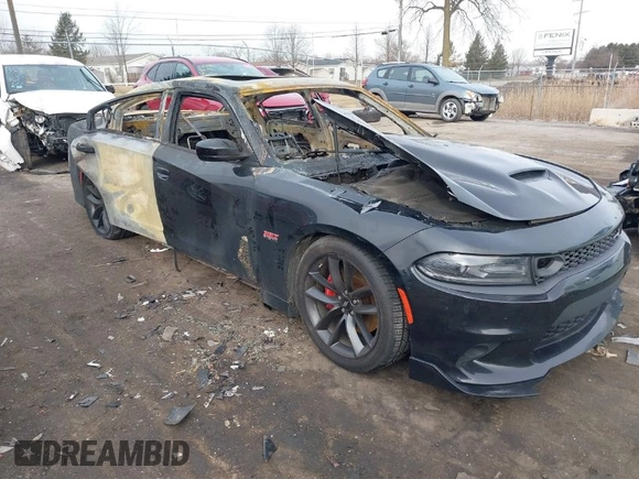 2019 Dodge Charger Scat Pack with VIN 2C3CDXGJ8KH579332, listed as a IAAI auction lot 41482173 with Not Provided miles and . Bid and sale history available at DreamBid. Image 1.