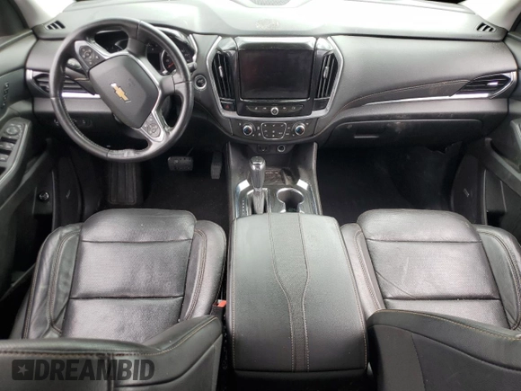 2018 Chevrolet Traverse Premier z VIN 1GNEVJKW7JJ150494, wystawiony jako Copart lot #58755745 z przebiegiem 193 346 mil mil oraz Czysty tytuł • Clean title. Historia ofert i sprzedaży dostępna na DreamBid. Obrazek 8.