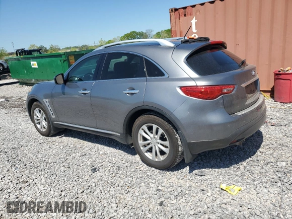 2014 Infiniti QX70 with VIN JN8CS1MU1EM451534, listed as a Copart auction lot 52677335 with 118,862 mi miles and Salvage Title. Bid and sale history available at DreamBid. Image 2.