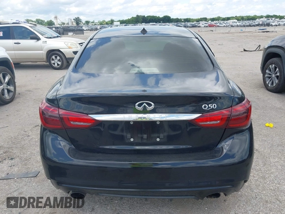 2019 Infiniti Q50 Luxe with VIN JN1EV7AP3KM519702, listed as a IAAI auction lot 42353533 with 46,371 mi miles and . Bid and sale history available at DreamBid. Image 16.