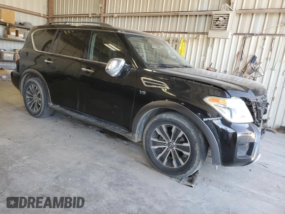 2017 Nissan Armada SV with VIN JN8AY2ND1H9003344, listed as a Copart auction lot 47831535 with 99,856 mi miles and Salvage Title. Bid and sale history available at carsss.com. Image 4.