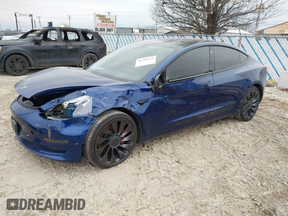 2021 Tesla Model 3 Performance with VIN 5YJ3E1EC6MF996743, listed as a IAAI auction lot 41509631 with 41,599 mi miles and . Bid and sale history available at DreamBid. Image 22.
