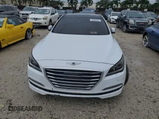 2017 Genesis G80 3.8L with VIN KMHGN4JE3HU172234, listed as a Copart auction lot 74680664 with 101,375 mi miles and Salvage Title. Bid and sale history available at carsss.com. Image 5.