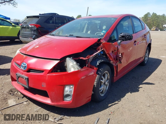 2010 Toyota Prius II with VIN JTDKN3DU9A0096947, listed as a IAAI auction lot 42150050 with 200,314 mi miles. Bid and sale history available at carsss.com. Image 6.