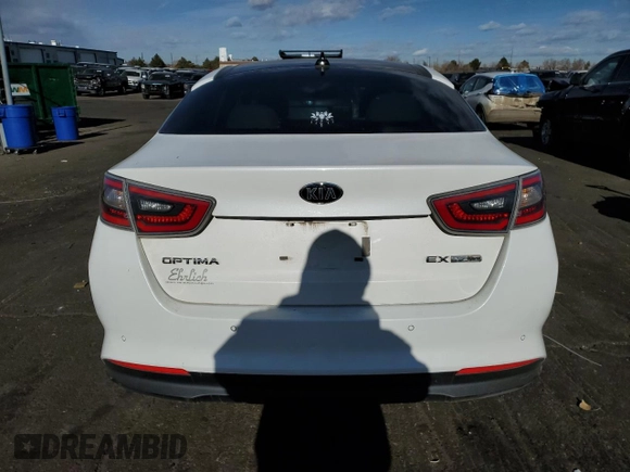 2016 Kia Optima Hybrid EX with VIN KNAGN4AD0G5098787, listed as a Copart auction lot 87245034 with 141,550 mi miles and Salvage Title. Bid and sale history available at carsss.com. Image 6.
