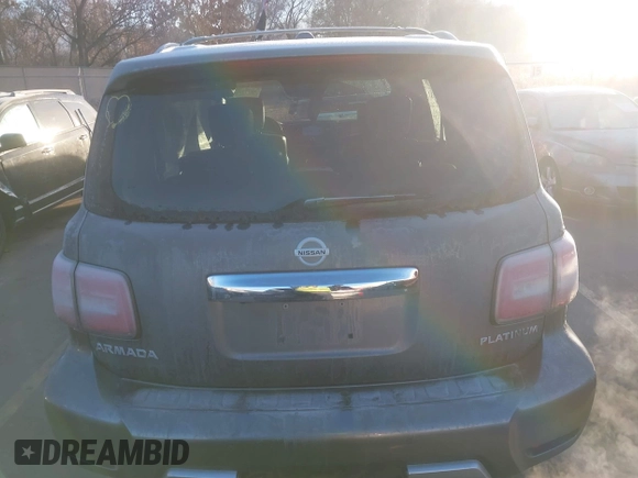 2018 Nissan Armada Platinum with VIN JN8AY2NE7J9733788, listed as a IAAI auction lot 40977705 with 62,901 mi miles. Bid and sale history available at carsss.com. Image 16.
