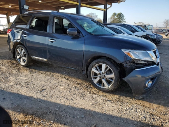 2013 Nissan Pathfinder S with VIN 5N1AR2MN4DC688189, listed as a Copart auction lot 47582345 with 0 mi miles and Salvage Title. Bid and sale history available at carsss.com. Image 4.