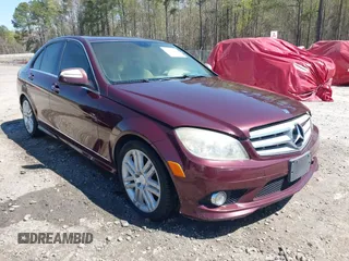 2009 Mercedes-Benz C-Class 3.0L Sport with VIN WDDGF81XX9R077268, listed as a IAAI auction lot 41899809 with 1 mi miles. Bid and sale history available at carsss.com. Image 1.